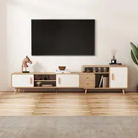 ZZBIQS-armarios modernos de TV de fábrica, de madera, Blanco, largo