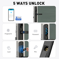 Serrure de porte coulissante étanche à code électronique TTlock, serrure de porte en aluminium à rupture thermique, serrure de porte intelligente extérieure à empreinte digitale