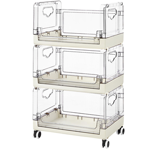 Kitchen Rotating Storage Shelves <b>Rack</b> Multi Layer Removable Basket Shelf Storage Holder Organizer With Wheels - Product Image 1