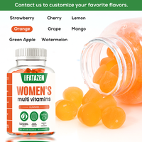 ODM/OEM Private Label Frauen Erwachsene Multi-Vitamin-Gummis 100% Natürlich Zuckerarm für Knochengesundheit & Energie