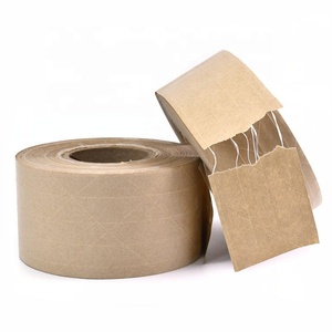 Wholesale Brown <strong>Self</strong> <strong>Adhesive</strong> Reinforced Kraft <strong>Paper</strong> Tape Rubber <strong>for</strong> Packing Waterproof Hot Melt Offer <strong>Printing</strong> Carton Sealing - Product Image 5