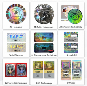 Custom QR Barcode Code Holographic Sticker Glossy Laeser 3D Label for Package Sealing Product Anti-counterfeiting - Product Image 5