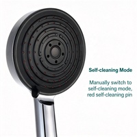 Ensemble de douche autonettoyant de haute qualité pour la vente en gros, avec 3 modes de pulvérisation, arrêt à une touche et pommeau de douche détachable