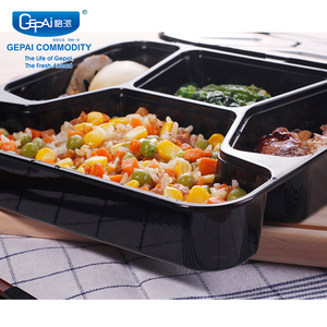 Dùng một lần 4 ngăn Bento hộp bản lề Nắp ăn trưa container - Product Image 4