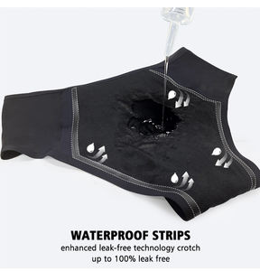 سروال داخلي نسائي قابل للتخصيص للمراهقات، مكون من 4 طبقات، محبوك للاستخدام اليومي، عالي الامتصاص للتدفق الغزير، مانع للتسرب، بتصميم حاصل على براءة اختراع - Product Image 5