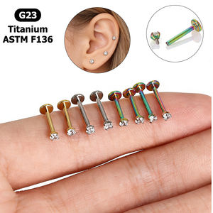 Joyería de <span class=keywords><strong>Piercing</strong></span> <span class=keywords><strong>Medusa</strong></span>, Anillo Labret para Labio, Tragus, Cartílago, Hélix, Pendiente de Espalda Plana, Titanio ASTM F136 G23, Joyería de <span class=keywords><strong>Piercing</strong></span> de Moda - Product Image 3