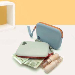 Silicone Zippered Mini Coin Purse With <b>Wrist</b> <b>Strap</b>-Portable & Eco-Friendly Fashionable for Daily Use - Product Image 4