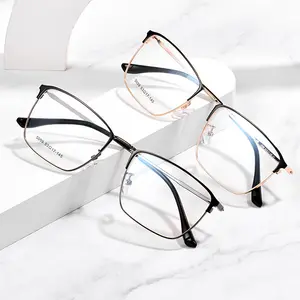 티타늄 안경 프레임 여성 빈티지 라운드 근시 광학 처방 안경 프레임 남성 2020 Screwless 안경