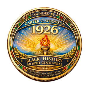 Moneta Commemorativa del 100° Anniversario della Storia Afroamericana USA, Artigianato in Metallo, Decorazione a Tema Patrimonio Culturale, Souvenir Storico - Product Image 6