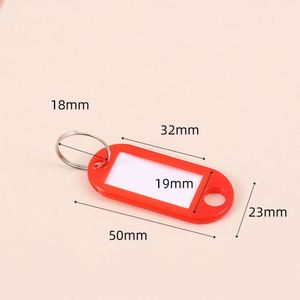 Porte-clés multifonctionnels en plastique colorés en gros, porte-clés à anneau fendu, porte-cartes d'identité vierges, étiquettes d'identification manuscrites, porte-clés, étiquettes nominatives pour bagages - Product Image 5