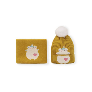 Ensemble de chapeaux pour enfants, 18 pièces, chapeau automne et hiver, de dinosaure licorne tricoté, écharpe design de dessin animé, laine chaude, collection 2021 - Product Image 5