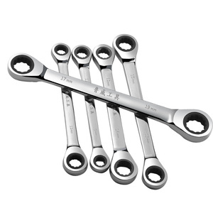 Llave de trinquete de doble extremo de 22 mm, métrica, de grado industrial, de acero al cromo-molibdeno, con acabado cromado pulido - Product Image 2