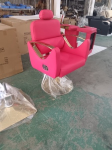 2023 son fransız tarzı 10 yıl garanti pembe yaslanma hidrolik sandalye kuaför salonu tasarım koltuğu amaçlı sandalye - Product Image 2