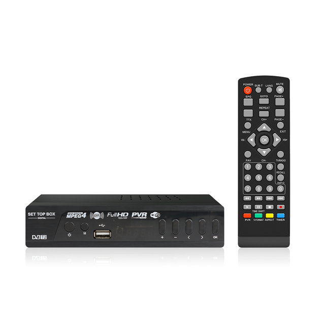 Stb Dvbt2 H.264 Free to Air Set Top Box Dvb-t2 Box Remote Control Dvb T2 Tv Receiver Digital Tv Tuner Receptor Dvb T2 Receiver