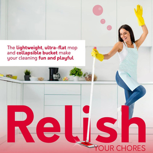 Ensemble serpillière et <span class=keywords><strong>seau</strong></span> pliable avec essoreuse, brosse de nettoyage robuste, serpillière et <span class=keywords><strong>balai</strong></span> pliables <span class=keywords><strong>pour</strong></span> le nettoyage intérieur ou extérieur - Product Image 5