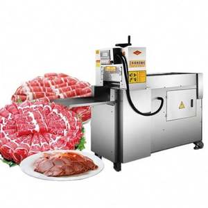 Trancheuse à viande électrique entièrement automatique, trancheuse industrielle pour viande congelée, trancheuse automatique à six rouleaux pour bœuf et mouton - Product Image 3