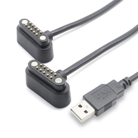 Connecteur de charge magnétique USB-A vers terminal Pogo Pin 10 broches, câble magnétique Pogo Pin, prix usine
