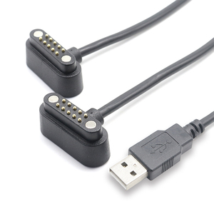 Connecteur de charge magnétique USB-A vers terminal Pogo Pin <span class=keywords><strong>10</strong></span> broches, câble magnétique Pogo Pin, prix usine - Product Image 1