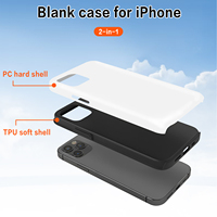 Coques de téléphone personnalisées 2-en-1 2D/3D par sublimation pour iPhone 12/13 Pro Max Series – Étuis robustes et vierges pour sublimation