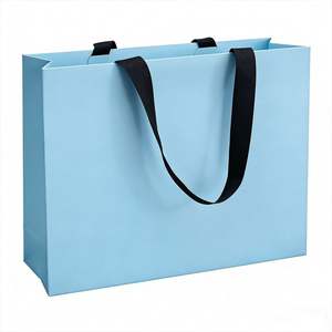 Sacs cadeaux en papier de luxe écologiques en carton ivoire avec logo personnalisé |   Emballage en papier couché recyclé biodégradable pour - Product Image 2