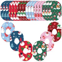 Patch Adhésif Transfrontalier Personnalisé pour Capteur de Glycémie, Motif Dessin Animé de Noël, Étanche, Résistant à la Transpiration, Coloré, pour Modèle de Capteur 3245435