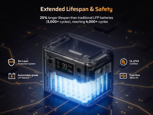 Outdoor <b>Solar</b> Power <b>Generator</b> AF-P280 MPPT LiFePO4 Battery Pure Sine Wave Inverter Expandable 2048Wh-10240Wh Home Emergency - Product Image 4