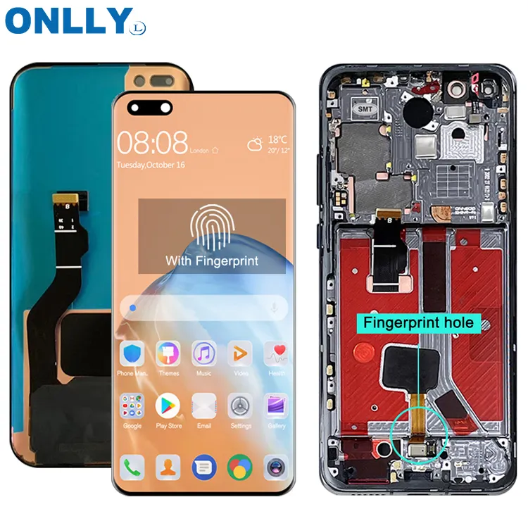 100% Original New OLED Display For Huawei P40 Pro Replacement LCD For Huawei P40 Pro LCD Screen