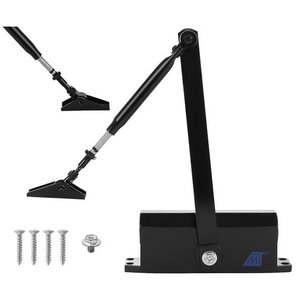 Ferme-porte universel 40-60 kg noir avec mécanisme de verrouillage pour portes intérieures - Product Image 1