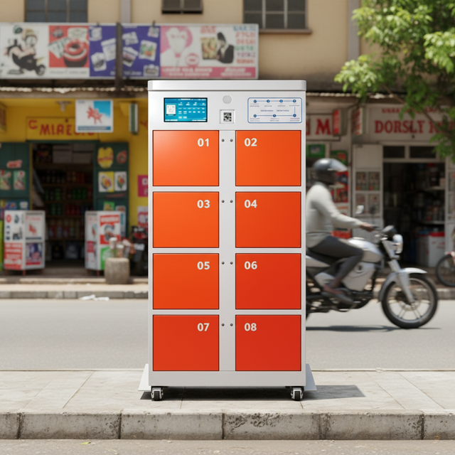 Lithium Battery Swapping Cabinet, Boda Boda Battery Swap Station, EV Battery Swap Infrastructure Uganda