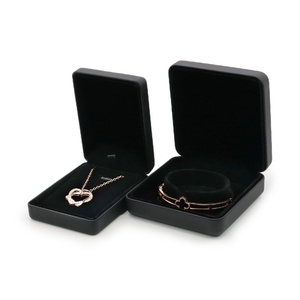 Custom Logo Fine Jewelry <b>Gift</b> <b>Box</b> Set for Men Black Rectangle Packaging for Men's Jewelry - Product Image 4