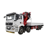Camion grue à flèche hydraulique Shacman Delong 8x4 16 tonnes pour la construction et le levage en ingénierie