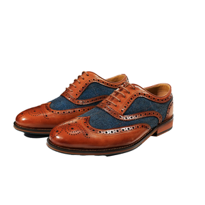 Chaussures pour hommes en cuir véritable de qualité supérieure, style italien, fabriquées à la main, plates, pour le bureau, le travail, décontractées, à lacets, sport, noir, marron, vente en gros - Product Image 4