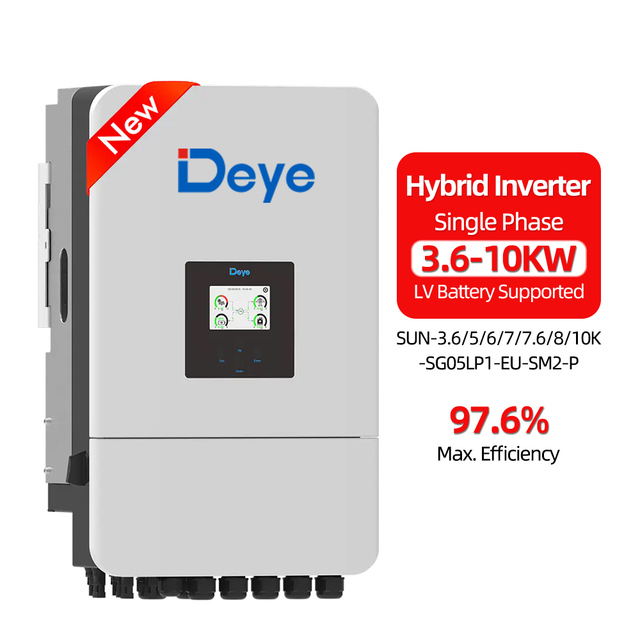 Deye Factory Supply Solar Power Inverter 8kw 10kw Single Phase 220Vac 48Vdc Hybrid Storage Inverters With Double Mppts
