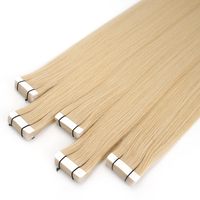 Extensions à bandes adhésives 100% cheveux humains Remy vierges, qualité professionnelle, cuticules alignées, double tirage, mèches naturelles douces et soyeuses, lot