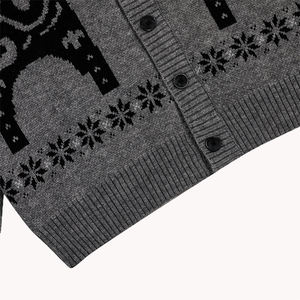 Autumn Retro Customizable Personalized Pattern <b>Knit</b> Sweater Button <b>Cardigan</b> Outerwear Warm Top Retro Button Warm Sweater - Product Image 5