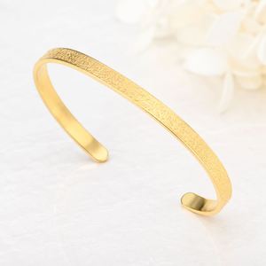 Bracelet manchette style arabe en acier inoxydable sculpté, plaqué argent/or, bijoux de fête tendance, succès commercial explosif - Product Image 1