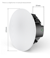 Haut-parleur de plafond actif sans fil BT 6,5 pouces 60W avec amplificateur intégré BT 5.3 APT X HD Entrée USB AUX Altavoz De Techo Activo