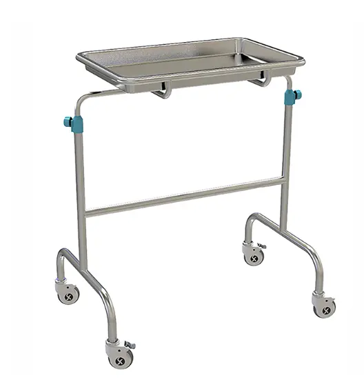 SL-L03 Hospital Stainless Steel Adjustable Height Mechanical Surgical Mayo Table