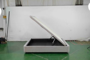 Base de <span class=keywords><strong>Cama</strong></span> Otomana de Perfil Bajo con Almacenamiento, Tamaño Personalizado, Tapizada en Tela Premium, Sin Cabecera, Ahorro de Espacio, con Sistema de Elevación - Product Image 2