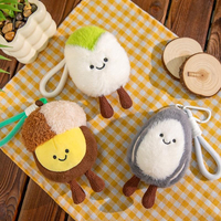 Pendentif Peluche Personnalisé Mignon en Forme de Noix de Pistache, Porte-clés Dessin Animé, Breloque de Sac à Dos, Cadeau, Rembourrage Polyester Coton PP, 10 cm