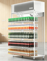 Réfrigérateur commercial à refroidissement par air, vitrine réfrigérée pour boissons, armoire à boissons pour supermarché et école