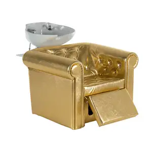 Neues Modell Gold Haare-Wäsche-Einheit Bett Schönheit Luxus Haarsalon Schale Barbershop-Ausrüstung Shampoostuhl zu verkaufen