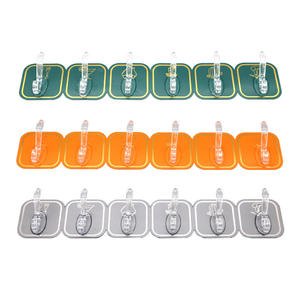 Ganchos <span class=keywords><strong>de</strong></span> Esquina Autoadhesivos <span class=keywords><strong>de</strong></span> Acrílico Coloridos, <span class=keywords><strong>de</strong></span> Seis Filas, Sin Perforaciones, Fuertes y Resistentes, para Colgar Ropa y Sombreros - Product Image 1