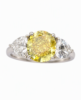 Bague de fiançailles en argent sterling 925 avec trois pierres de moissanite taille brillant rond serties à griffes, bijoux de mariage