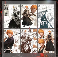 Cartes de collection HUOHU Bleach Polaroids – Cartes rares Kurosaki Ichigo – Accessoires d'animation – Cartes à collectionner détachables – Jouets
