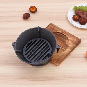 Gang dày đôi tai khô nồi cậu bé Cắm Trại Dã ngoại Sukiyaki lẩu nhỏ lợn sắt than lò sưởi nướng - Product Image 3