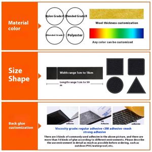 Crochets et boucles en nylon noir et blanc autocollants, attaches velcro double face résistantes à la chaleur pour applications lourdes - Product Image 4
