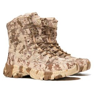Bottes de chasse, de sport et de montagne imperméables, résistantes à l'usure, unisexes, antidérapantes, en cuir tactique camouflage désert - Product Image 5