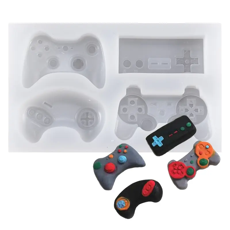 Game Controller candy Molds Silicone Video Game Controller Mold Gamepad Fondant Mold for Chocolate Resin Clay