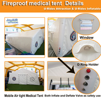 Tente gonflable pliante rapide scellée à l'air blanc portable pour l'extérieur, tente médicale gonflable pour les urgences hospitalières